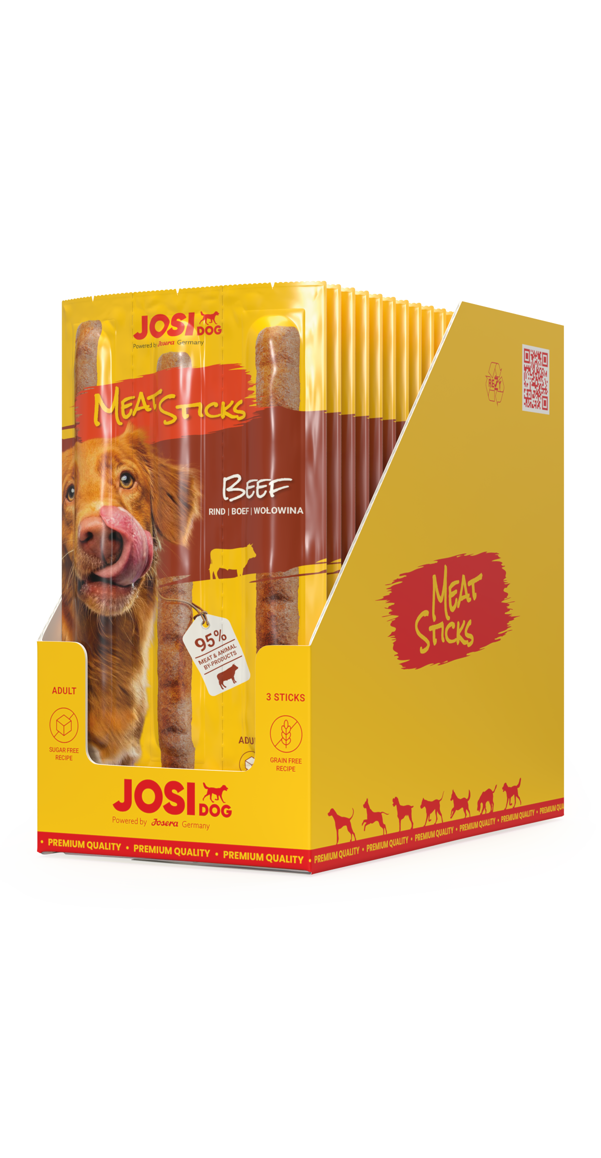 JosiDog Meat Sticks Beef 20x33g